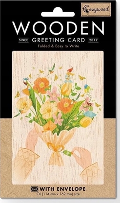 Picture of Teka Karnet drewniany C6 + koperta Bukiet kwiatów