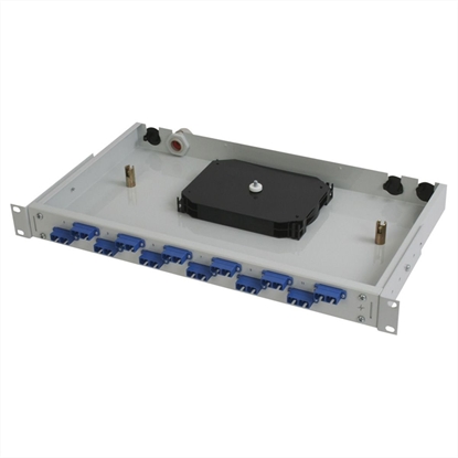 Picture of Telegaertner TELEGAERTNER LWL Patchpanel 19inch 12xSC duplex 1U komplett Spleissbox - 26.11.6005
