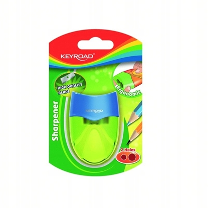 Picture of Temperówka plastikowa KEYROAD, podwójna, blister, mix kolorów