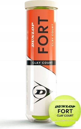 Picture of Tennis balls DUNLOP FORT CLAY COURT Premium 4-tube ITF