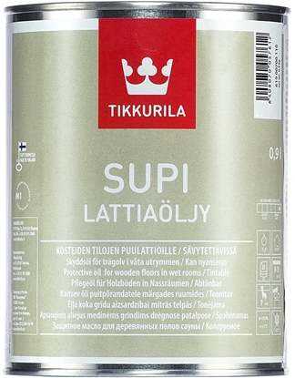 Attēls no Tikkurila SUPI LATTIAOLJY FLOOR OIL EC-PM 0.9L