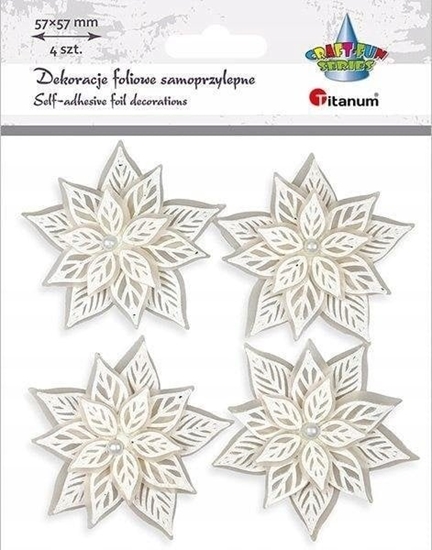 Picture of Titanum Dekoracje samoprzylepne 3D poinsencje biae 4szt
