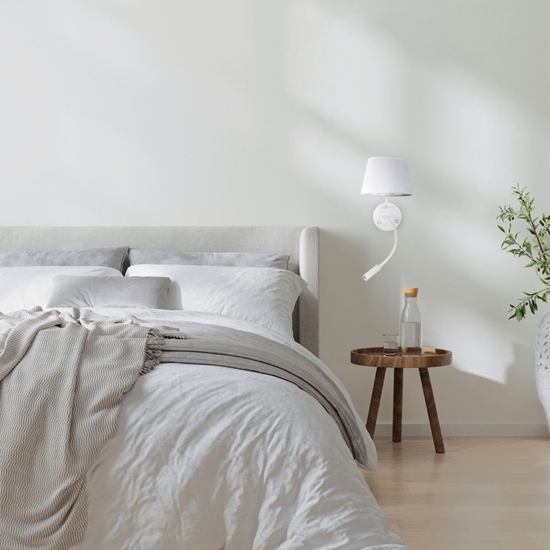 Picture of Kinkiet TK Lighting TK Lighting Maja 10080 kinkiet lampa cienna 1x60W E27 1x6W G9 biay
