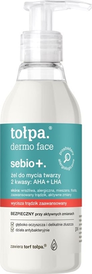 Picture of Topa el do mycia twarzy Sebio+ 2 kwasy: AHA + LHA 195ml