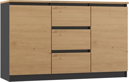 Изображение Topeshop Komoda Malwa 2D3S/BA ANTRACYT ARTISAN
