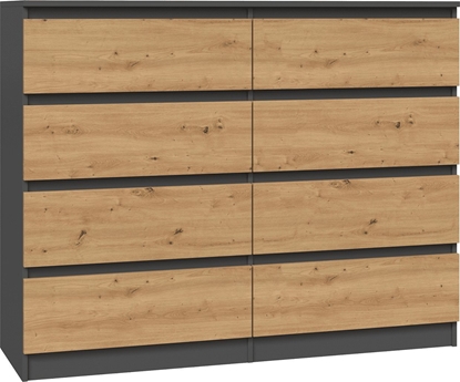 Изображение Topeshop KOMODA MALWA M8 120 - ANTRACYT / DB ARTISAN