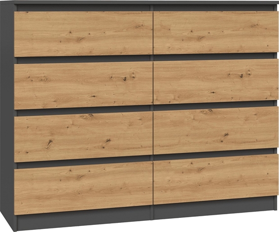 Изображение Topeshop KOMODA MALWA M8 120 - ANTRACYT / DB ARTISAN