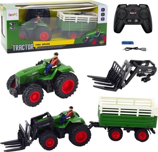 Picture of Traktor Rolniczy Z Przyczep i Widami Zdalnie Sterowany RC 2.4G LEAN Toys