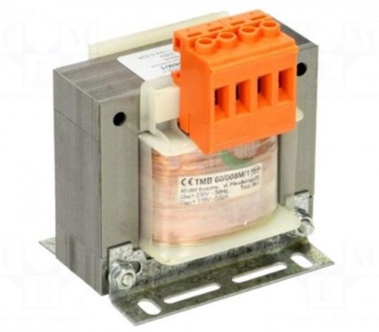 Изображение Transformators: elektrotīkla | 60VA | 230VAC | 115V | Pievadi: spaiļu bloks | 1 kg