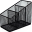 Изображение Tres PRZYBORNIK NA BIURKO METALOWY SKONY SIATKA 3 KOMORY TRES CZARNY 15x8x12cm