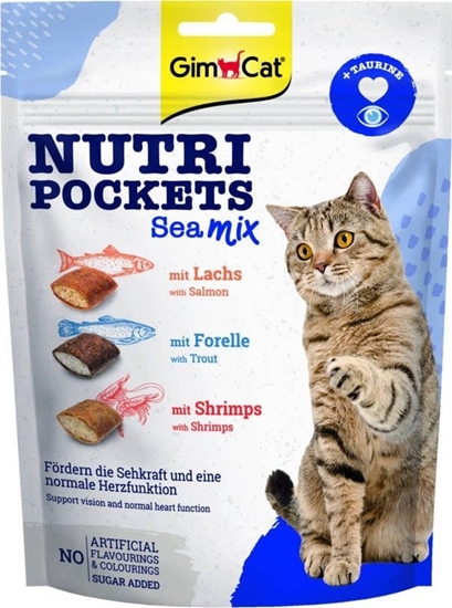 Изображение TRITON GIMCAT NUTRI POCKETS Sea Mix Tauryna 150g
