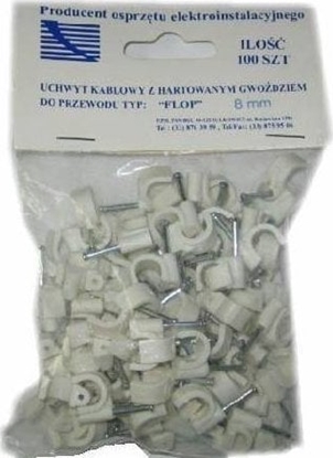 Изображение Trytyt Flop 8 (100 szt.) uchwyt kablowy z gwodziem