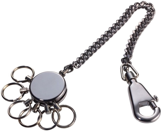 Picture of TROIKA Schlüsselanhänger PATENT CHAIN black chrome