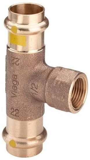 Picture of Trójnik z SC 22 x 3/4 x 22 braz / (gaz) blyszczacycznik do rur