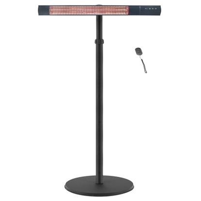 Picture of TunaBone Electric Standing Patio Heater, Single carbon golden tube, Black