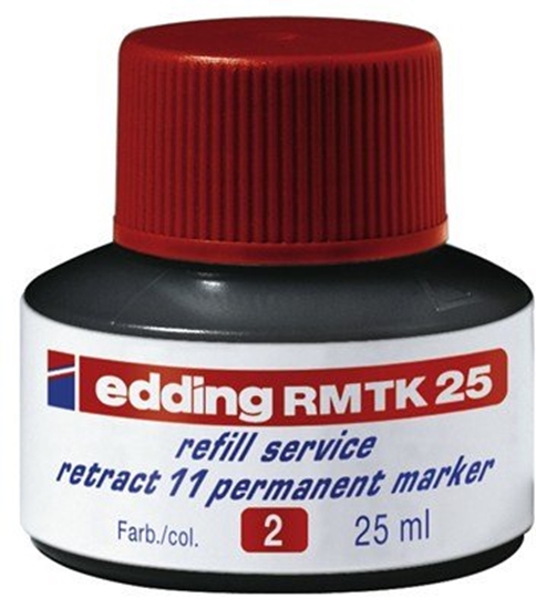 Picture of Tusz do uzupeniania markerów permanentnych EDDING retract 11 e-RMTK 25, czerwony
