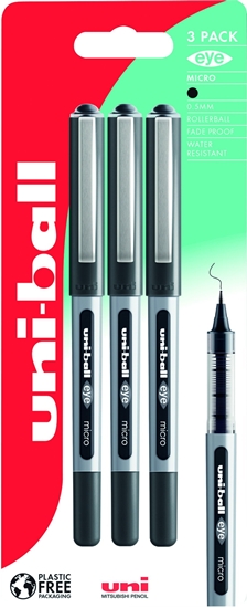 Picture of Uni-ball eye 150 3 stk sorte Rollerpenne stregbredde 0,2mm micro