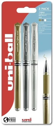 Picture of Uni-ball Signo 153 gel roller - guld/sølv/hvid
