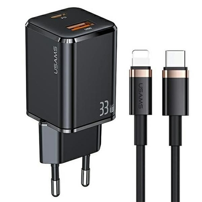 Изображение USAMS Ład. siec. 1xUSB-C+1xUSB T43 33W PD3.0 +QC3.