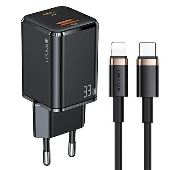 Изображение USAMS Ład. siec. 1xUSB-C+1xUSB T43 33W PD3.0 +QC3.