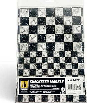 Picture of Vallejo Ammo: Checkered Marble - Square Die-Cut Marble Tiles (2)