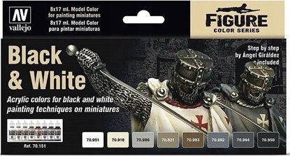 Attēls no Vallejo Vallejo: 70.151 - Model Color - Figure - Black & White (8 x 18 ml)