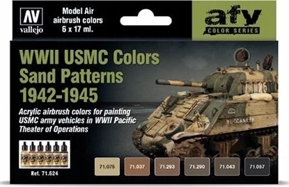 Attēls no Vallejo Vallejo: AFV - WWII USMC Colors Sand Patterns 6x17