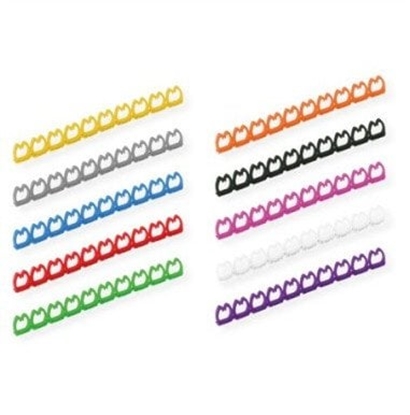 Attēls no Value Cable Marker Set for Patchcords, 10 x 10 pcs., 4 - 5.5mm, multicolored