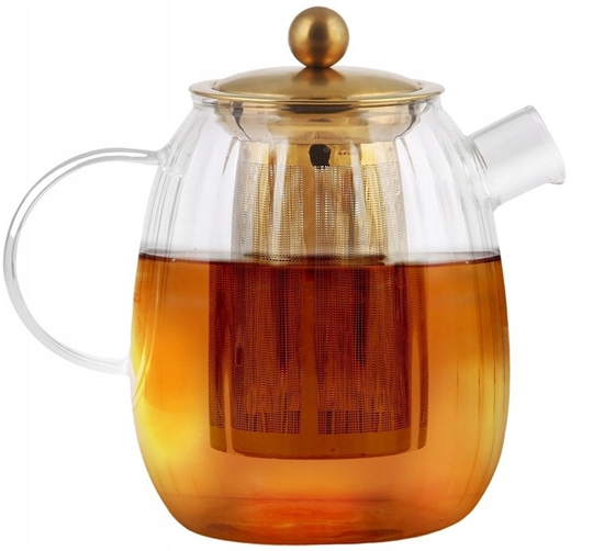 Изображение Vialli Design - Tulip dzbanek ze stalowym zaparzaczem zoty mat 1l