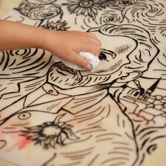 Picture of vidaXL Mata transparentna Vincent Van Gogh Funny Mat