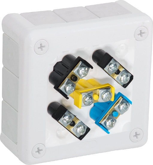 Picture of ViPlast Puszka natynkowa z zaciskami 12 wlotów VIPLAST VP-41 BIAA IP55 98x98x42mm 041-51