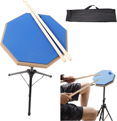 Picture of V-Tone V-TONE PDS1 BL niebieski pad perkusyjny do wicze statyw paeczki pokrowiec zestaw 12"