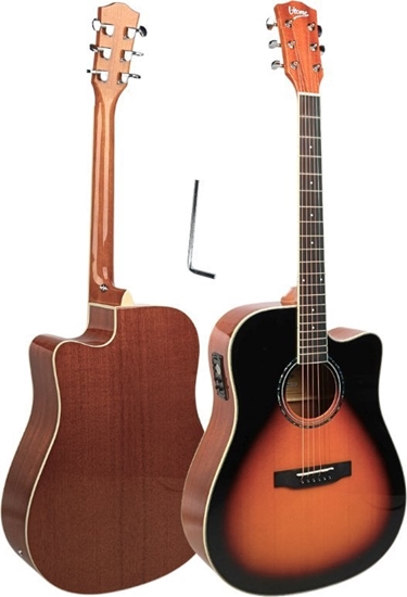 Picture of V-Tone VEAG1 CE VS gitara elektroakustyczna 4/4 dreadnought cutaway sunburst