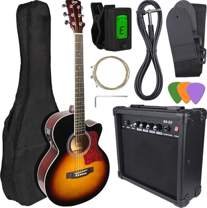 Picture of V-Tone V-TONE EAG SET SB gitara elektroakustyczna + wzmacniacz gitarowy zestaw SUNBURST