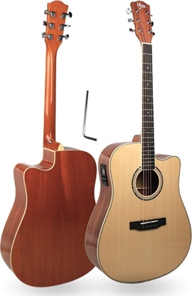 Picture of V-Tone V-TONE VEAG1 CE NT gitara elektroakustyczna 4/4 dreadnought cutaway natural