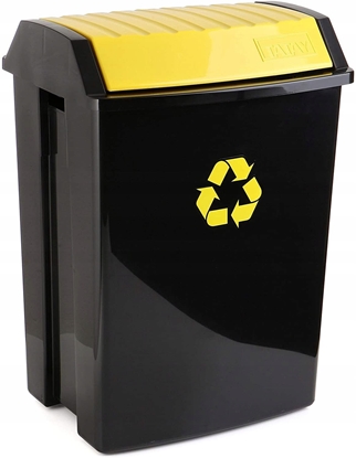 Picture of Waste bin 50L yellow 8411801218945