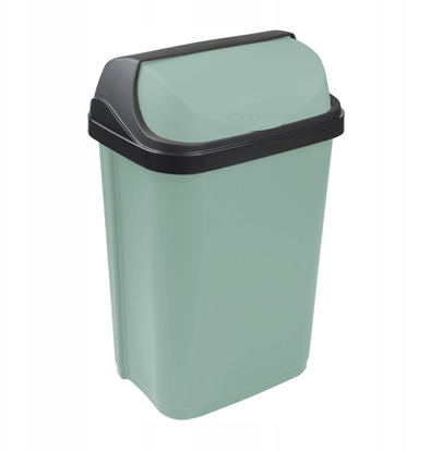 Attēls no Waste bin with rotating lid 25L Rasmus 34x26x54cm green 4052396104646
