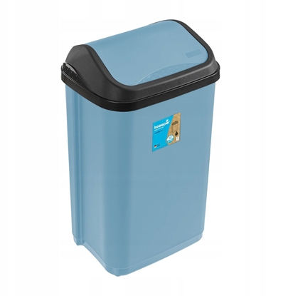 Attēls no Waste bin with swivel lid 50L Swantje 38 5x29x66cm blue 4052396104752