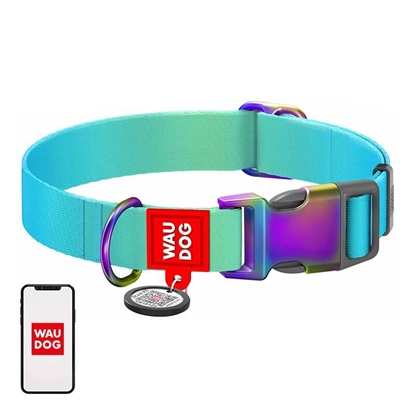Изображение Nylon dog collar with QR code WAUDOG 15 mm wide, 2