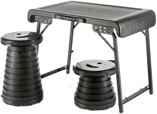 Picture of WEDO Camping Set 1 Tisch und 2 Teleskophocker NXT schwarz