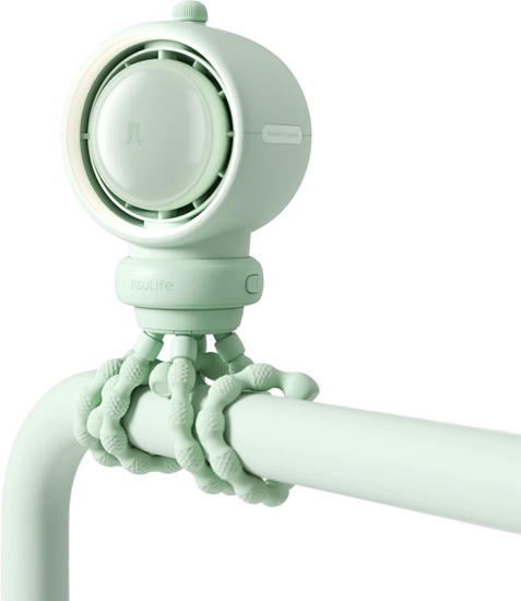 Picture of Wentylator Jisulife Stroller Fan Life2S 5000mAh z elastycznymi nókami, na biurko, do wózka, z filtrem - zielony