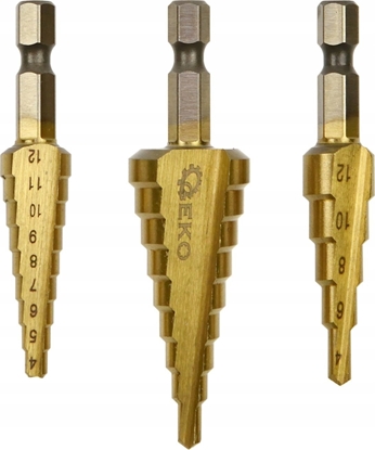 Attēls no Wierto Geko Kpl. wierte stokowych 1/4" Hex 3szt. (3-12,4-12,4-20mm) (100)