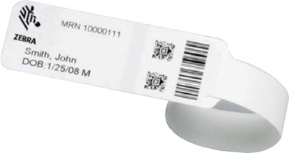 Attēls no Wristband, Synthetic, 1x7.9375in (25.4x201.6mm); DT, Lam 65843RM / 66213RM, Coated, 1in (25.4mm) core, 263/roll, 6/box, Plain