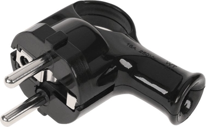 Picture of Wtyczka ktowa z UCHEM z uziemieniem unischuko czarna WT-40-2