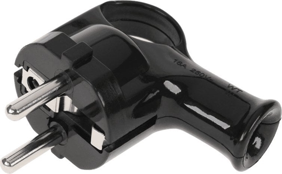 Picture of Wtyczka ktowa z UCHEM z uziemieniem unischuko czarna WT-40-2