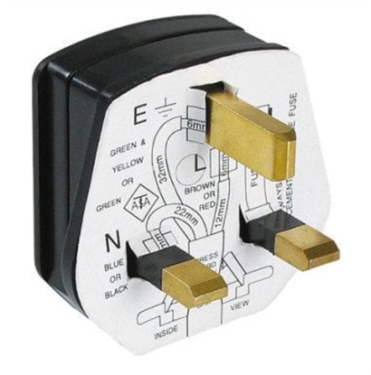 Picture of Wtyczka uziemiajca BACHMANN Anglia/UK bw