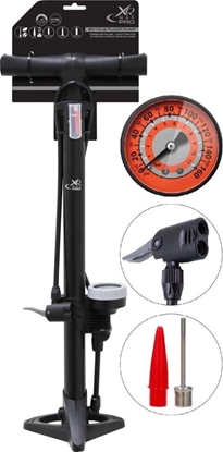 Attēls no XQMax POMPKA WARSZTATOWO ROWEROWA PRO 160Psi (11Bar) Z MANOMETREM MAA PODSTAWA