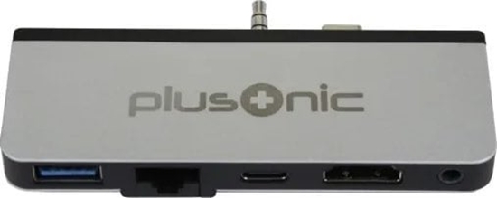 Изображение Z Plusonic Docking Adapter/Hub für Microsoft Surface Go, 5in1: USB 3.0/RJ45 Gigabit-Ethernet/Type-C/HDMI/AUX