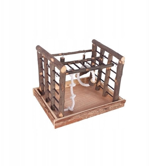 Picture of Zabawka, dla ptakw, drewniana, plac zabaw 36x29x25 cm