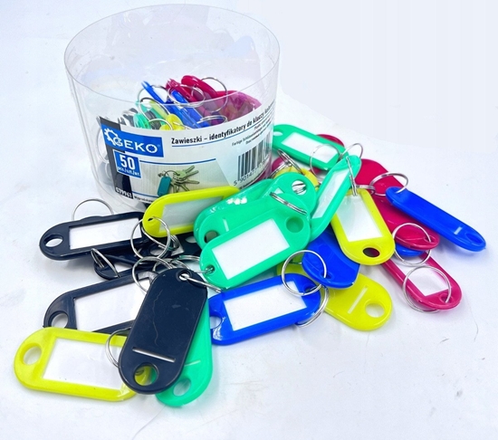 Изображение Zawieszki  identyfikatory do kluczy kolorowe 50szt. (48)
